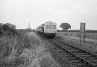 Class 101 DMU at Sizewell branch at Leiston