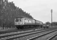 Class 105 DMU at Haughley Junction