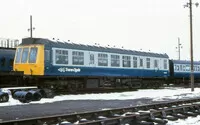 Class 107 DMU at Hamilton depot