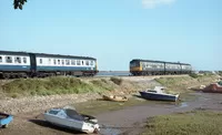Class 108 DMU at Cockwood Harbour