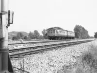 Class 108 DMU at Bishton Crossing