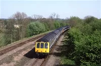 Class 116 DMU at near Edstone Aqueduct, Bearley