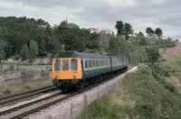 Class 117 DMU at Hollicombe Park