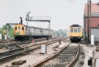 Class 117 DMU at Southall depot