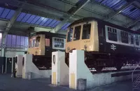 Class 119 DMU at Reading depot