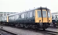 Class 122 DMU at Haymarket depot