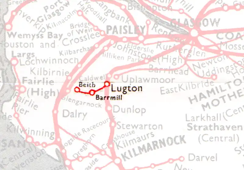 Lugton to Beith Route diagram