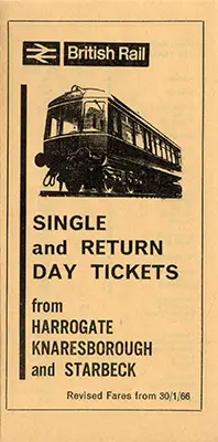Fares from Harrogate January 1966 cover