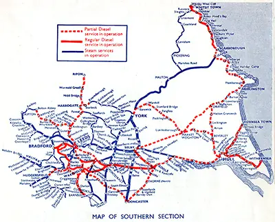Day-Line Diesel Ticket Southern Section Map