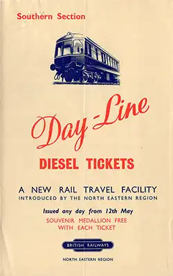 North Day Line Diesel Southern Section handbill May 1958 Front