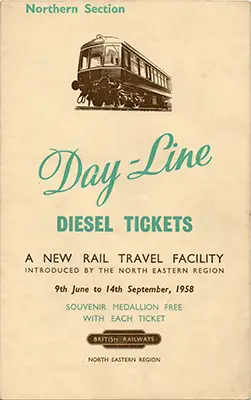 North Day Line Diesel Northern Section handbill June 1958 Front