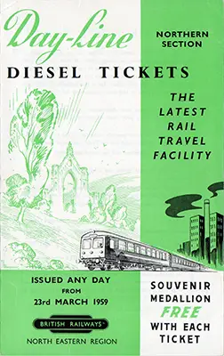 North Day Line Diesel Northern Section handbill March 1959 Front
