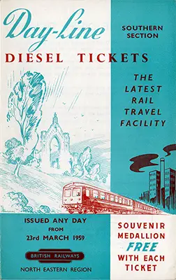 North Day Line Diesel Southern Section handbill March 1959 Front