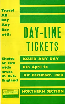 North Day Line Diesel Northern Section handbill April 1960 Front