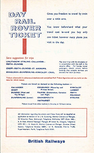 1964 Day Rover Ticket Rear