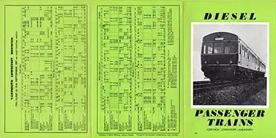 June 1957 Norwich - Lowestoft - Yarmouth timetable inside