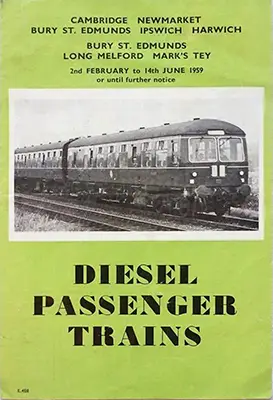 Front of Cambridge - Ipswich February 1959 timetable