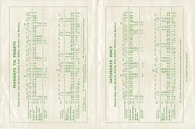 Inside of Audley End - Bartlow June 1960 timetable