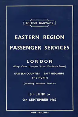 Cover of Eastern Region June 1959 timetable