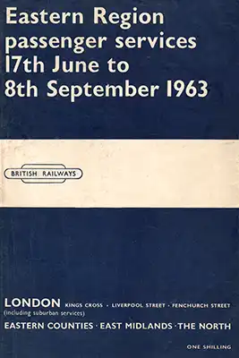 Cover of Eastern Region June 1963 timetable