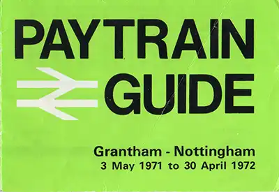 May 1971 Grantham - Nottingham timetable front