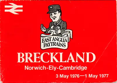 May 1976 Norwich - Ely - Cambridge timetable cover