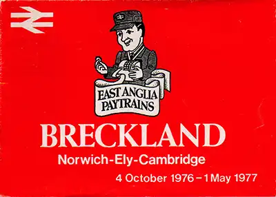 October 1976 Norwich - Ely - Cambridge timetable cover