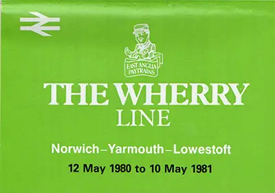 May 1980 Norwich - Lowestoft - Yarmouth timetable cover