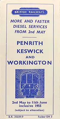 May 1955 Penrith timetable front