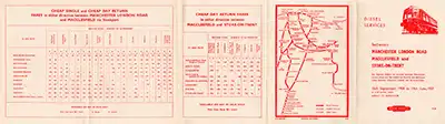 Outside of September 1958 Manchester - Stoke-on-Trent timetable