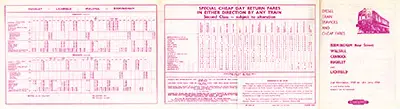 Winter 1959 Birmingham - Lichfield via Walsall timetable outer