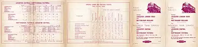 September 1960 Leicester - Nottingham timetable outside