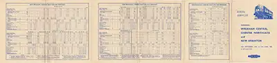 Outside of September 1960 Wrexham - Chester - New Brighton timetable