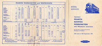 June 1961 Penrith timetable outside