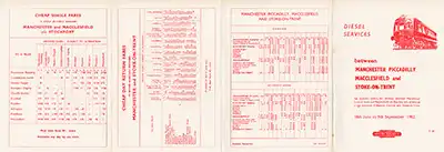 Outside of Summer 1962 Manchester - Stoke-on-Trent timetable