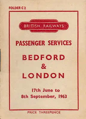 June 1963 Bedford - London timetable cover