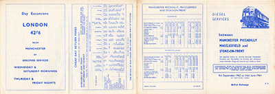 September 1963 Manchester - Stoke-on-Trent timetable outside