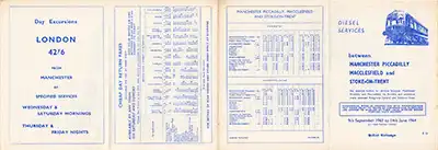 Outside of September 1963 Manchester - Stoke-on-Trent timetable