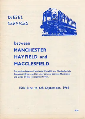 Summer 1964 Manchester - Hayfield - Macclesfield timetable cover