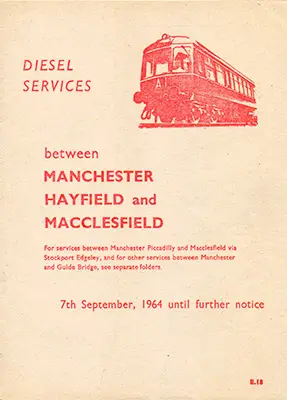 September 1964 Manchester - Hayfield - Macclesfield timetable cover