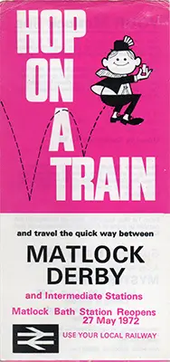 May 1972 Matlock - Derby timetable cover