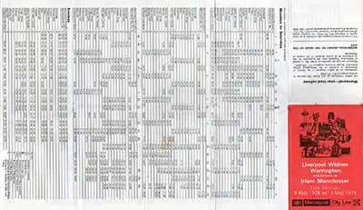 April 1966 Birmingham - Derby timetable outside