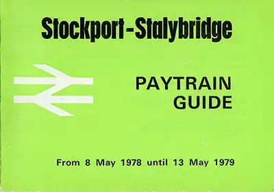 May 1978 Stockport - Stalybridge timetable cover