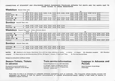 May 1978 Stockport - Stalybridge timetable inside