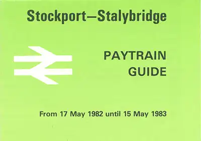 May 1982 Stockport - Stalybridge timetable cover