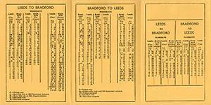 1955 Leeds-Braford timetable