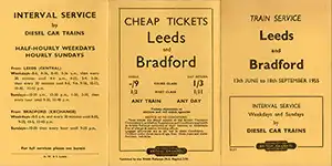 Outside of June 1955 Leeds-Braford timetable