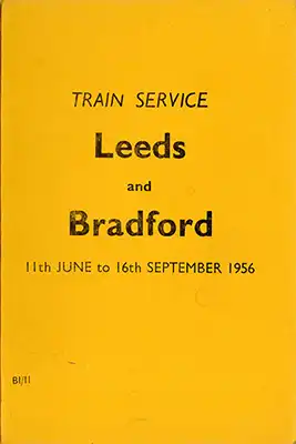 Front of June 1956 Leeds-Braford timetable