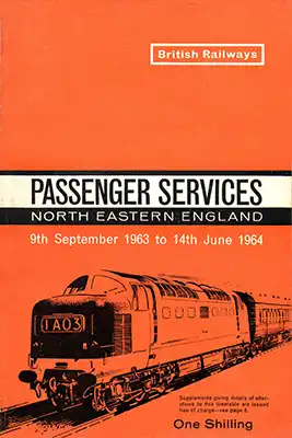 Cover of North Eastern Region September 1963 timetable