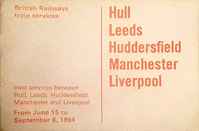 May 1975 Liverpool - Hull timetable front